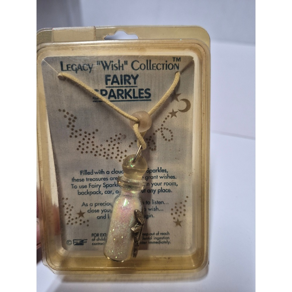 Vintage Legacy Wish Collection Fairy Sparkles Necklace Glitter Vial Charm NIP